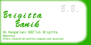 brigitta banik business card